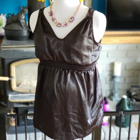 Mimi Maternity Tank Top Baby Doll V Neck BLK sz M - Picture 2 of 9